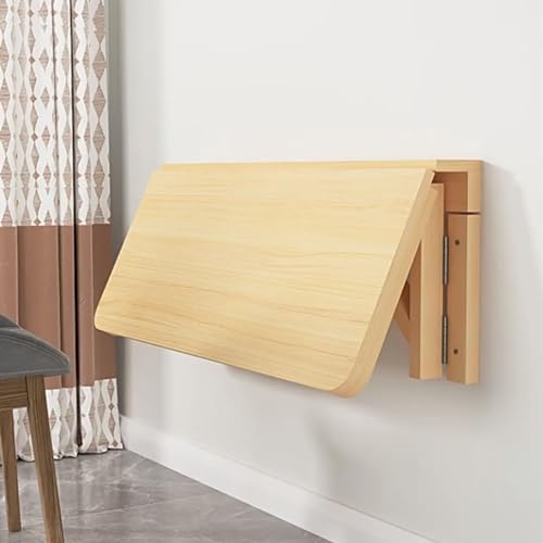 Schwebendes Laptop-Schreibtischregal mit Halterungen, robuster, wandmontierter Frühstücks-/ESS-/Stehtisch, Klapp-Laptop-Computertisch, Massivholz, 70 x 30 cm, 28 x 30 cm von generic