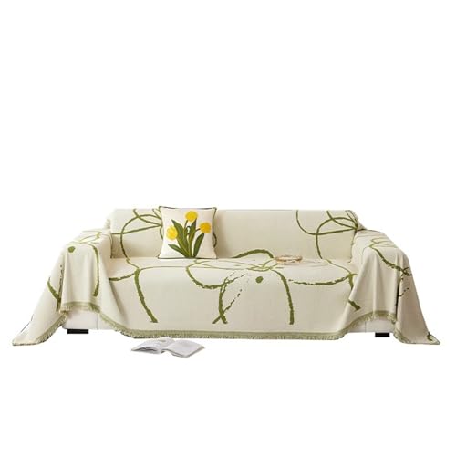 Sofabezug 1 2 3 4 Sitzer Sofabezüge Couch Überzug L Form Sofaüberwurfe Sofa-Handtuchbezug für Wohnzimmer Möbel-Sofaschoner(Style1,180 * 280cm) von generic