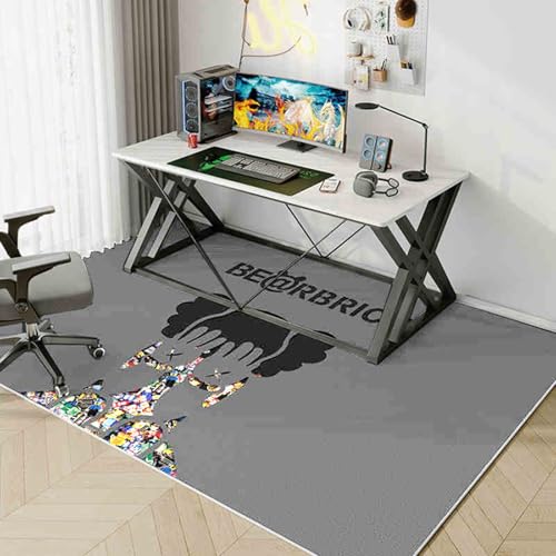 Stuhlunterlage Gaming Bodenschutzmatte rutschfest Bürostuhl Matte Bodenmatte(Style7,100x160cm) von generic