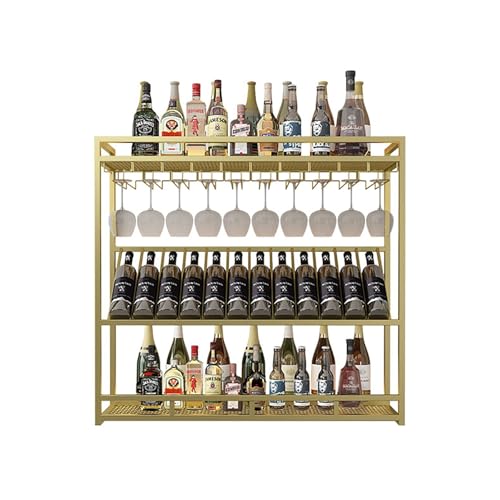 Weinregal mit LED-Wandleuchten, Wand-Weinregal, Barregale, Alkohol-Flaschenanzeigeregal, Weinglashalter, Weinglashalter, Weinflaschenhalter Weinregal mit LED-Wandleuchten, Wand-Weinregal, Barregale, Alkohol-Flaschenanzeigeregal, Weinglashalter, Weinglashalter, Weinflaschenhalter von generic