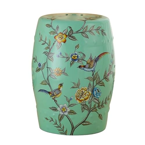 tive Gartenhocker aus Keramik, Keramik-Beistelltisch, Innen- und Außention, Pflanzenhocker, chinesische Trommelhocker, Design-Sitzgelegenheiten, Akzenttisch, Fasstisch, für Winte von generic