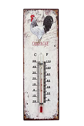 Gartenthermometer Hahn Außenthermometer 24 cm Innenthermometer Thermometer von generich