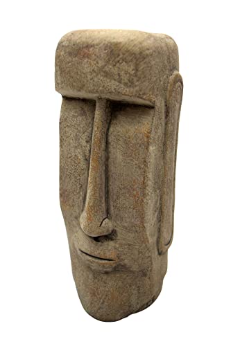 generich Dekofigur Moai Kopf | Osterinsel Figur | Dekofigur Skulptur | Haus Garten | 26 cm | Dekokopf Gartenfigur von generich