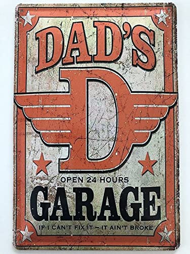 Blechschild 20x30cm gewölbt Dad´s Garage If I Can´t Fix It It Ain´t Deko Geschenk Schild von susurrus