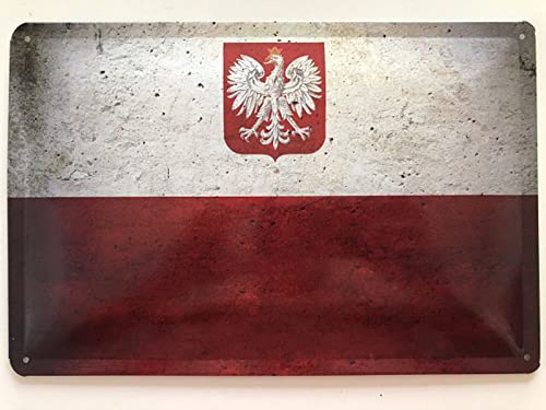 Blechschild 20x30cm gewölbt Polen Polska Poland Flagge Fahne Retro Vintge Deko Geschenk Schild Blechschild 20x30cm gewölbt Polen Polska Poland Flagge Fahne Retro Vintge Deko Geschenk Schild von generisch