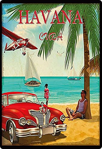 Blechschild 20x30cm gewölbt Urlaub Cuba Havana Kuba Deko Geschenk Schild Blechschild 20x30cm gewölbt Urlaub Cuba Havana Kuba Deko Geschenk Schild von generisch