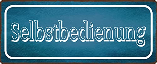 Blechschild 27x10cm gewölbt Selbstbedienung Sprüche Deko Geschenk Schild Blechschild 27x10cm gewölbt Selbstbedienung Sprüche Deko Geschenk Schild von generisch