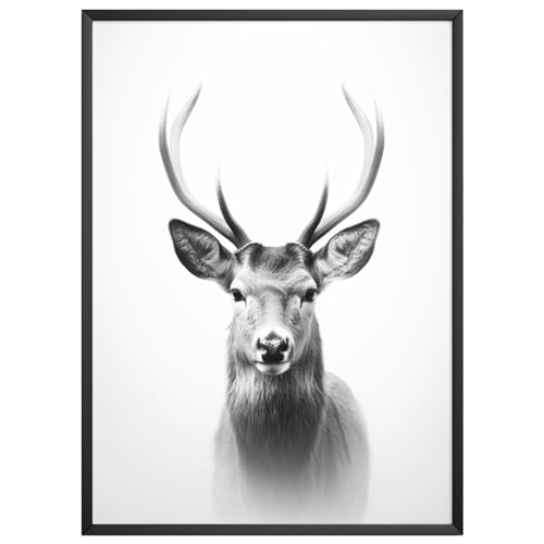 MJ-Graphics - Natur Poster mit Hirsch - Schwarz Weiß Bild | Wandbild Din A3 | FineArt Kunstdruck ohne Rahmen MJ-Graphics - Natur Poster mit Hirsch - Schwarz Weiß Bild | Wandbild Din A3 | FineArt Kunstdruck ohne Rahmen von generisch