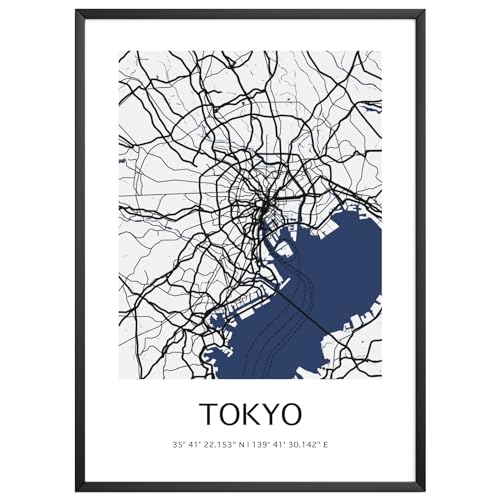 MJ-Graphics - Stadtkarte-Poster Tokyo - Bild mit schöner Karte & Koordinaten | Wandbild Din A2 in Galerie Qualität mit extra dickem 300g Posterpapier - FineArt Kunstdruck ohne Bilderrahmen MJ-Graphics - Stadtkarte-Poster Tokyo - Bild mit schöner Karte & Koordinaten | Wandbild Din A2 in Galerie Qualität mit extra dickem 300g Posterpapier - FineArt Kunstdruck ohne Bilderrahmen von generisch