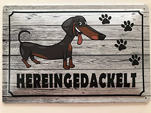 Metall Schild 20x30cm Hereingedackelt Hund Dackel Spaß Sprüche Blechschild Metall Schild 20x30cm Hereingedackelt Hund Dackel Spaß Sprüche Blechschild von generisch