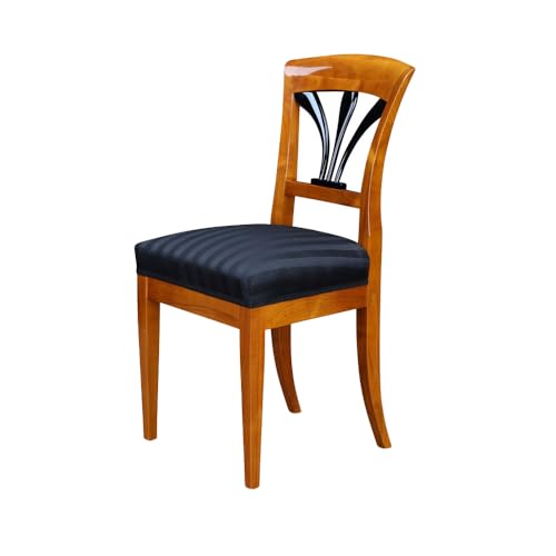 Stilwohnen Biedermeier Stuhl aus Kirschbaum-Holz | originale Nachbildung als Handarbeit | Esszimmer-Stuhl Esstischstuhl aus massivem Kirschbaum Echtholz | Federkern-Polsterung mit schwarzem Bezug Stilwohnen Biedermeier Stuhl aus Kirschbaum-Holz | originale Nachbildung als Handarbeit | Esszimmer-Stuhl Esstischstuhl aus massivem Kirschbaum Echtholz | Federkern-Polsterung mit schwarzem Bezug von generisch