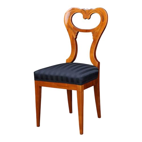 Stilwohnen Originalnachbau Biedermeier Stuhl aus Kirschbaum-Holz | aufwendige Handarbeit als Schreiner-Handwerk | Esszimmer-Stuhl Esstischstuhl aus massivem Kirschholz | Federkern-Polsterung von generisch