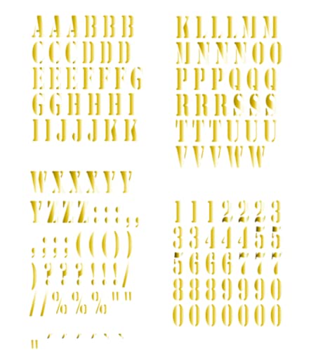 alphabet ABC Buchstaben Zahlen Aufkleber Set Klebebuchstaben 309/2 (2 cm hoch, gold glanz) von generisch