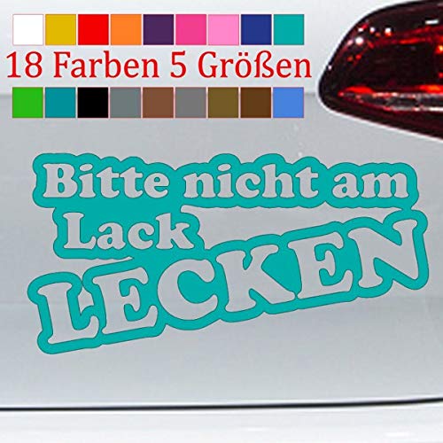 generisch Bitte Nicht am Lack lecken! Aufkleber 29x14,5cm Fun OEM JDM Dub Tuning Auto Spruch von generisch