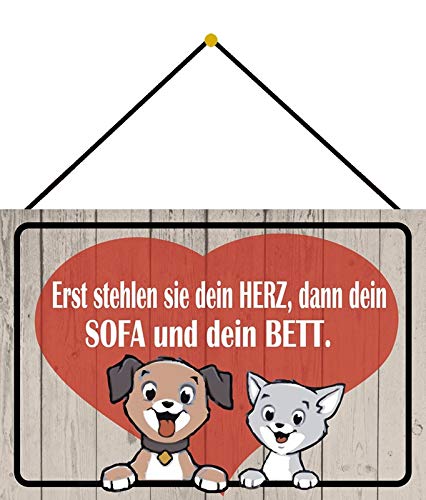 Blechschild 20x30cm gewölbt mit Kordel Erst stehlen sie Dein Herz Sofa Hund Katze Deko Geschenk Schild Blechschild 20x30cm gewölbt mit Kordel Erst stehlen sie Dein Herz Sofa Hund Katze Deko Geschenk Schild von generisch