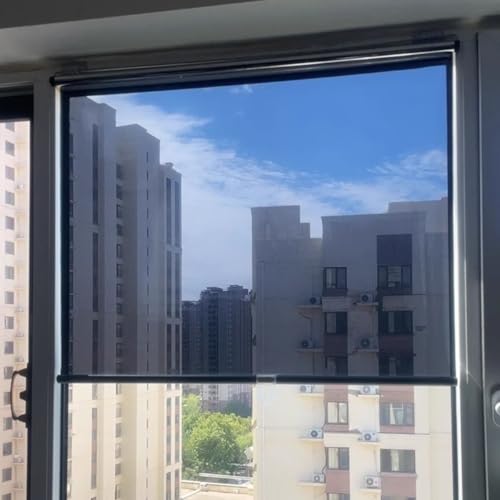 generisch Einwegspiegel-Rollo Thermorollo Verdunkelungs Rollo transparent Verdunklungsrollo Fenster Rollos Tagessichtschutz W 32/40/60/80/100/120/160cm(W 80x H 200cm) von generisch