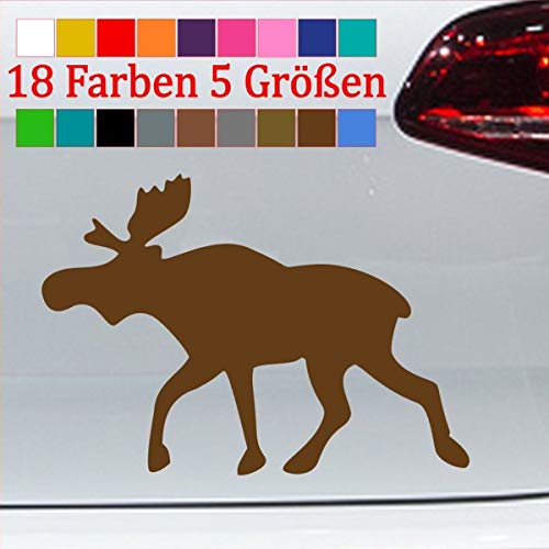 generisch Elch Silhouette Aufkleber Sticker Wild Deer Wald Norwegen Tier Schweden 92-Kupfer 12x8,5cm von generisch