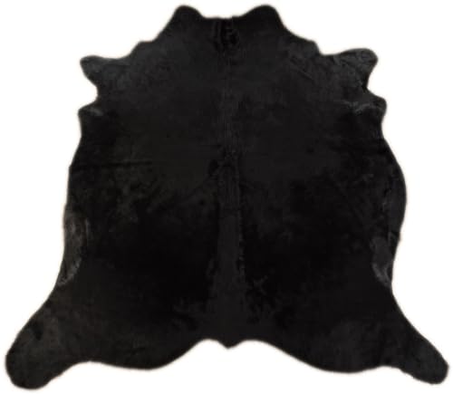 KUHFELL KALBFELL SCHWARZ GEFÄRBT 200 x 170 cm Fell Teppich VON KUHFELLE ONLINE von generisch
