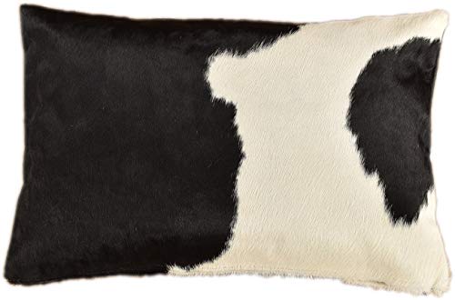 generisch KUHFELL Kissenbezug SCHWARZ Weiss 40 x 60 cm DEKO Kissen AUS ECHTEM KUHFELL BEIDE Seiten AUS Fell von generisch