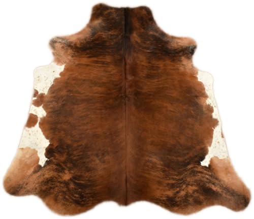 generisch KUHFELL STIERFELL EXOTISCH BRAUN Natur ca. 220 x 190 cm XL Rinder Fell Teppich von generisch
