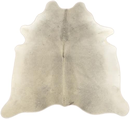 generisch Kuhfell grau Natur 190 x 220 cm echtes Stierfell Rinder Fell Teppich von generisch