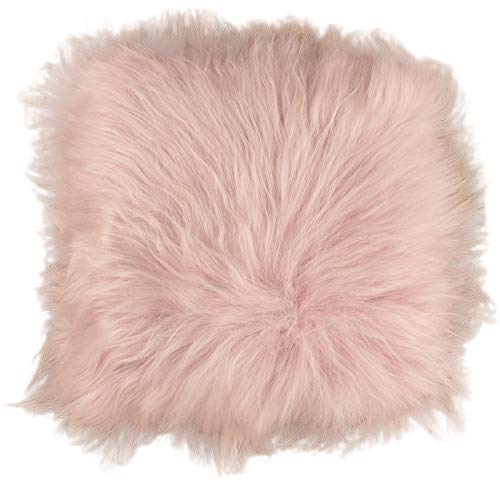 generisch Lammfell Kissenbezug pink 40 x 40 cm aus isländischem Lammfell Schaffell Kissen von generisch