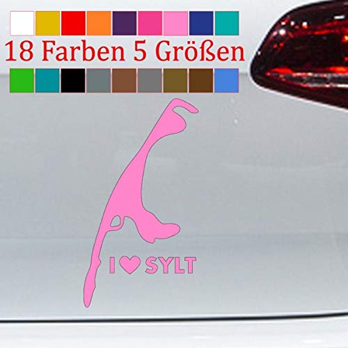 generisch Sylt Aufkleber JDM Sand Style Auto Love Sylt Sticker Decal Insel VW Kleber S-XXL von generisch