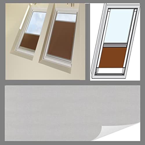 von unten nach Oben! Rollo für ROTO Dachfenster Typ 310-319 GRAU 147.02 (6/10 Glasmaß 49,4 x 87,4 cm) von generisch