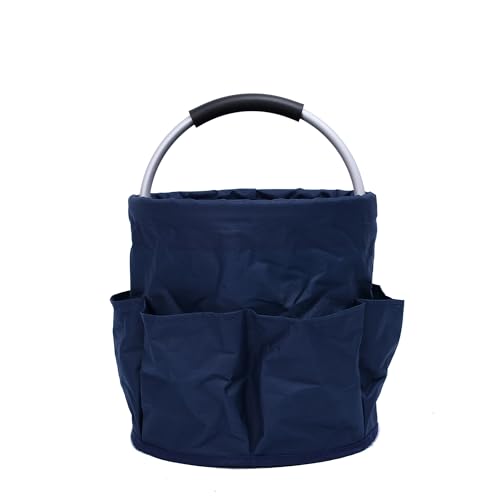 genialo Faltbare Multi-Tasche, Gartengerätetasche, Gartenhelfer, Werkzeugtasche, faltbar, blau, Polyester, 28x28cm von genialo