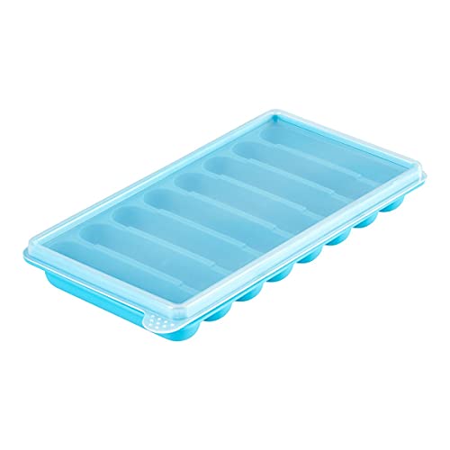 genialo Silikonform Deckel 2er Set, 2 Formen, wiederverwendbare Eiswürfelform, Flaschen-Eisstifte, Gefrierschrank, Cocktails, Saft, Wasser, Ice Tee, Silikon, 21,5 x 10,8 x 3,2 cm von genialo