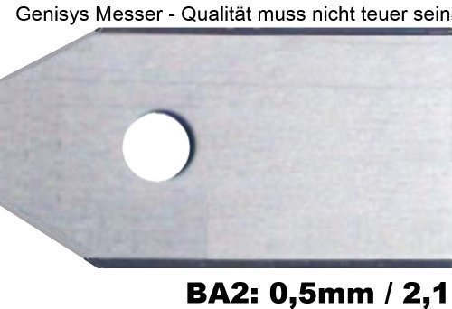 Genisys 18 Messer (0,5mm/2,1g) kompatibel mit Husqvarna Automower ® inkl. Schrauben Gardena R40Li / R70Li von Genisys