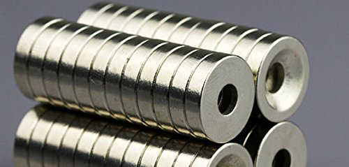 10 Stück !! 12 mm x 3 mm Loch 3 mm, D12 x H3 Neodymmagnet, Ringmagnet, Magnet mit Loch, Magnet mit Bohrung Magneten, Neodymium Magnets, starker Magnet, Kühlschrankmagnet, Geocaching von geo-versand