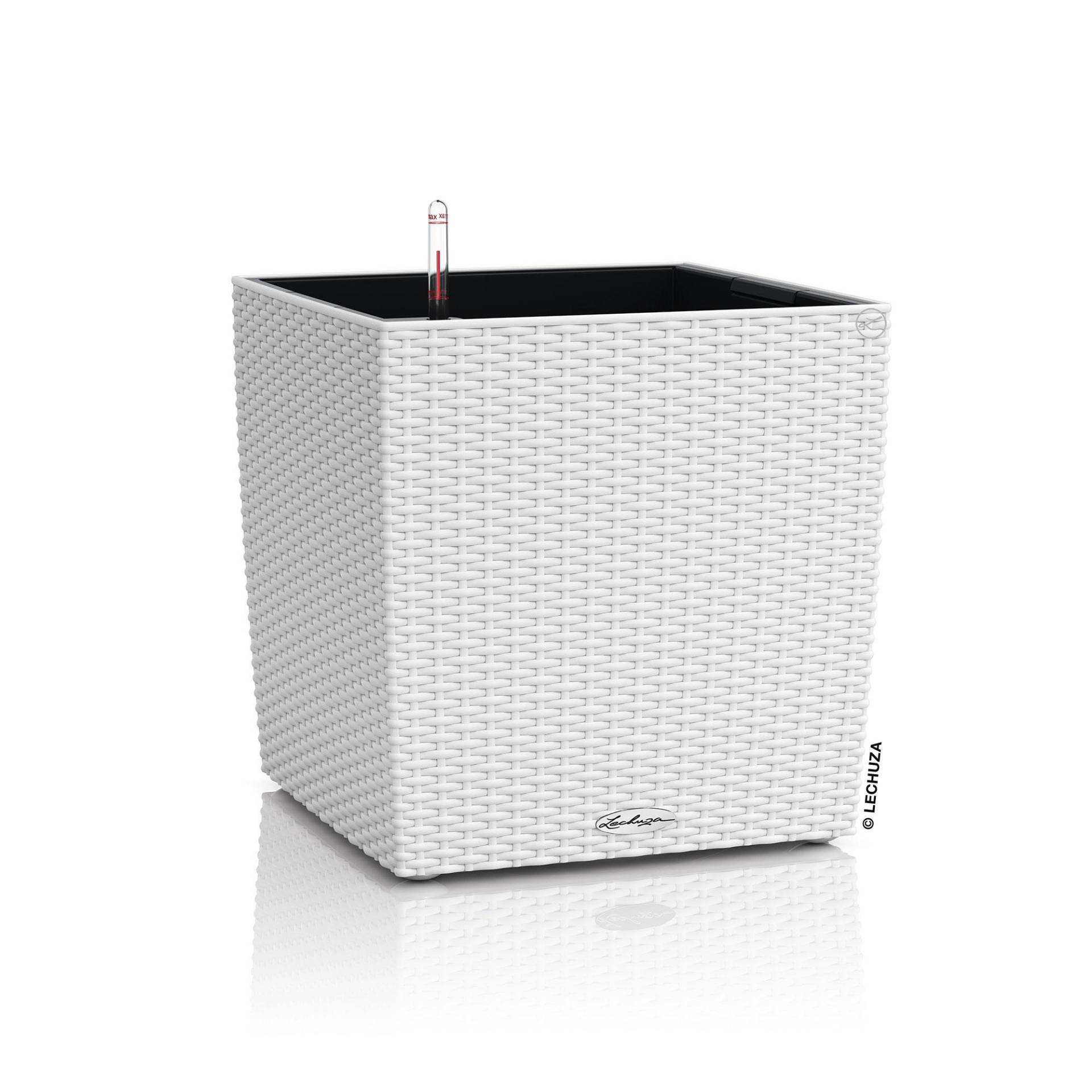 Lechuza Blumentopf groß Cube Cottage 50 weiß von geobra Brandstätter Stiftung & Co. KG LECHUZA