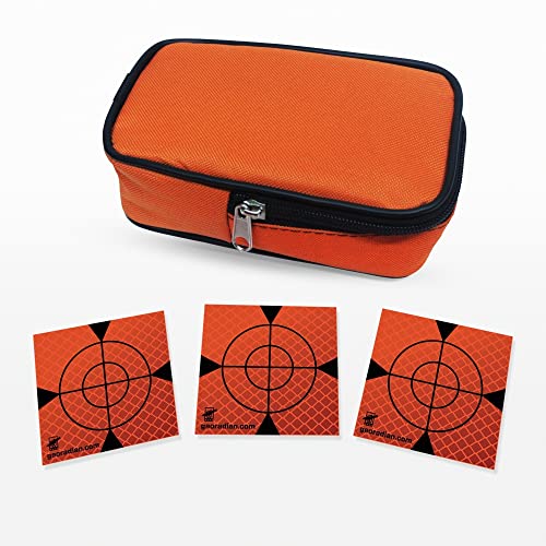 New Selbstklebende Reflexzielmarke 40mm 100 Stück im Set - Reflexfolie, Reflex-Zielplatte Ideal als Gebäudeüberwachung oder Abweichungsprüfung auf der Baustelle für alle glatten Untergründe (Orange) von georadian.com