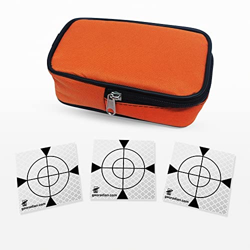 New Selbstklebende Reflexzielmarke 50mm 100 Stück im Set - Reflexfolie, Reflex-Zielplatte Ideal als Gebäudeüberwachung oder Abweichungsprüfung auf der Baustelle für alle glatten Untergründe (Weiß) von georadian.com