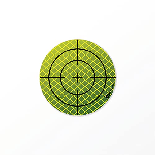Selbstklebende Reflexzielmarke 88mm 5 Stück im Set Runden Reflexfolie, Reflex-Zielplatte Ideal als Gebäudeüberwachung oder Abweichungsprüfung auf der Baustelle für alle glatten Untergründe (Grün) von georadian.com