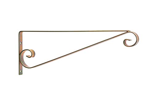 georadian.com Haken Wandhalterung, Pflanze Halterung, Gartenhaken für Karminrot, Blumentöpfe, Lampen Größe: 54 x 20,5 cm (Gold) von georadian.com