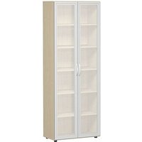 geramöbel Aktenschrank Flex, S-386821-GTA ahorn, Acrylglas satiniert 5 Fachböden 80,0 x 42,0 x 216,0 cm von geramöbel