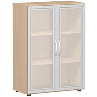 geramöbel Aktenschrank Flex, S-383802-GTB buche, Acrylglas satiniert 2 Fachböden 80,0 x 42,0 x 110,4 cm von geramöbel