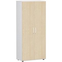 geramöbel Aktenschrank Flex, S-385100-AW weiß, ahorn 4 Fachböden 80,0 x 42,0 x 180,8 cm von geramöbel