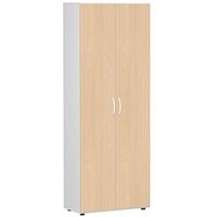 geramöbel Aktenschrank Flex, S-386002-BW weiß, buche 5 Fachböden 80,0 x 42,0 x 216,0 cm von geramöbel