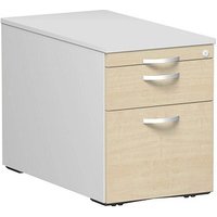 geramöbel Flex Rollcontainer lichtgrau, ahorn 3 Auszüge 43,8 x 80,0 x 56,5 cm von geramöbel