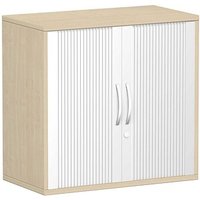 geramöbel Flex Rollladenschrank ahorn, silber 1 Fachboden 80,0 x 42,5 x 79,8 cm von geramöbel