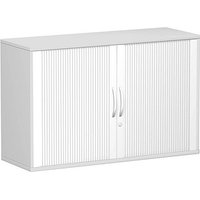 geramöbel Flex Rollladenschrank lichtgrau, silber 1 Fachboden 120,0 x 42,5 x 79,8 cm von geramöbel