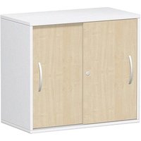 geramöbel Schiebetürenschrank Flex, S-381501-AW weiß, ahorn 1 Fachboden 80,0 x 42,5 x 72,0 cm von geramöbel