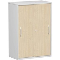 geramöbel Schiebetürenschrank Flex, S-383502-AL lichtgrau, ahorn 2 Fachböden 80,0 x 42,5 x 118,2 cm von geramöbel