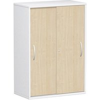 geramöbel Schiebetürenschrank Flex, S-383502-AW weiß, ahorn 2 Fachböden 80,0 x 42,5 x 118,2 cm von geramöbel