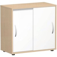 geramöbel Schiebetürenschrank Flex, S-382501-BW buche, weiß 1 Fachboden 80,0 x 40,0 x 75,2 cm von geramöbel