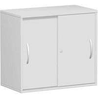 geramöbel Schiebetürenschrank Flex, S-381501-LL lichtgrau 1 Fachboden 80,0 x 42,5 x 72,0 cm von geramöbel