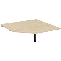 geramöbel Verbindungsplatte höhenverstellbar Flex ahorn, anthrazit fünfeckig 122,5 x 122,5 x 68,0 - 80,0 cm von geramöbel